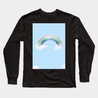 Rainbow an Clouds Long Sleeve T-Shirt